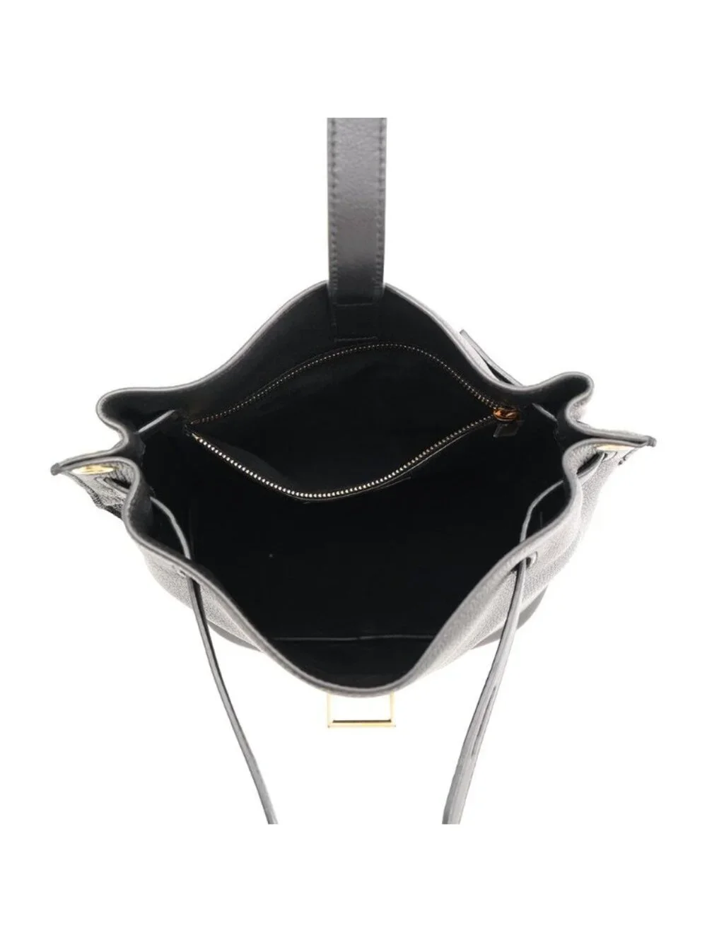 Saint Laurent Paris Shoulder Bag Boucle Leather Black